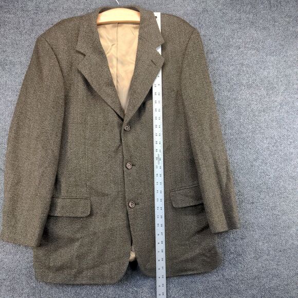 Joseph & Feiss International Mens 43 Soft Jacket Brown Shoulder Pads 3-Button - Picture 11 of 13